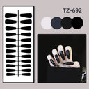 24 Pcs Square Head Coffin Pink Matte French Fake Nails Set 24 Pcs Square Head Coffin Pink Matte French Fake Nails Set