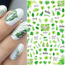 Butterfly and Fruit Nail Sticker Set with 5D Floral Designs Butterfly and Fruit Nail Sticker Set with 5D Floral Designs