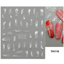 Fantasy Butterfly Nail Decals - Silver Holographic Flames Fantasy Butterfly Nail Decals - Silver Holographic Flames