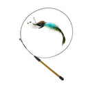 Interactive Cat Stick Toy Premium Quality Feather Bell Bird Interactive Cat Stick Toy Premium Quality Feather Bell Bird