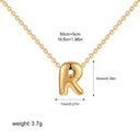 3D Bubble Initial A-Z Mini Necklace Gold Plated Jewelry Gift 3D Bubble Initial A-Z Mini Necklace Gold Plated Jewelry Gift