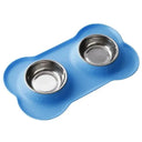 Antislip Double Dog Bowl Set For Food And Water Feeding Antislip Double Dog Bowl Set For Food And Water Feeding