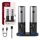 Electric Salt & Pepper Grinder Set USB Rechargeable LED Light Electric Salt & Pepper Grinder Set USB Rechargeable LED Light