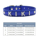 Leather Personalized Pet Collar With Rhinestone Letters Leather Personalized Pet Collar With Rhinestone Letters