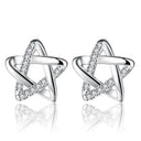Starlight Elegance Sterling Silver Star Stud Earrings Zircon Starlight Elegance Sterling Silver Star Stud Earrings Zircon