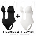 Backless Deep V Neck Thong Bodysuit Bra Invisible Shaper Backless Deep V Neck Thong Bodysuit Bra Invisible Shaper