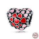 Charming Sterling Silver Red Heart Beads for Pandora Gifts Charming Sterling Silver Red Heart Beads for Pandora Gifts