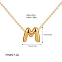 3D Bubble Initial A-Z Mini Necklace Gold Plated Jewelry Gift 3D Bubble Initial A-Z Mini Necklace Gold Plated Jewelry Gift