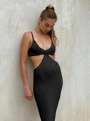 Cryptographic Backless Maxi Dress: Elegant Summer Style Cryptographic Backless Maxi Dress: Elegant Summer Style