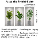 Wall Art Stickers Simulate 3D Potted Green Plants Decor Wall Art Stickers Simulate 3D Potted Green Plants Decor