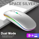 Stylish Rechargeable RGB Bluetooth Mouse for Laptop and PC Stylish Rechargeable RGB Bluetooth Mouse for Laptop and PC