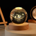 3D Crystal Ball Light Carving Solar System Night Light LED 3D Crystal Ball Light Carving Solar System Night Light LED