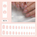 Purple Floral Ballerina Nail Tips 24pcs False Nails Box Purple Floral Ballerina Nail Tips 24pcs False Nails Box