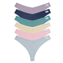 Cozy Waffle Cotton Panties V Waist G String Bundle 6 Pieces Cozy Waffle Cotton Panties V Waist G String Bundle 6 Pieces