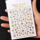 Celestial Gold Nail Art Sticker Set - Sun Moon Star Designs Celestial Gold Nail Art Sticker Set - Sun Moon Star Designs