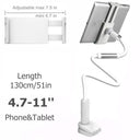 Tablet Stand Flexible Adjustable Gooseneck Holder for Hands-Free Use Tablet Stand Flexible Adjustable Gooseneck Holder for Hands-Free Use