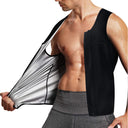 Qtree Sauna Vest for Men Waist Trainer Sweat Top Zipper Qtree Sauna Vest for Men Waist Trainer Sweat Top Zipper