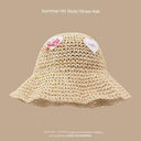 Straw Hat Japanese Style Hand Woven Womens Summer Lace Straw Hat Japanese Style Hand Woven Womens Summer Lace