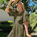 Muslin 100% Cotton Gauze Long Dress For Women Chic Sundress Muslin 100% Cotton Gauze Long Dress For Women Chic Sundress