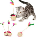Interactive Feather Cat Toy Stick with Mini Bell Teaser Interactive Feather Cat Toy Stick with Mini Bell Teaser