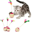 Interactive Feather Cat Toy Stick With Mini Bell Teaser Interactive Feather Cat Toy Stick With Mini Bell Teaser