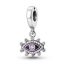 Silver Plated Charm Beads Pink Butterfly Flower For Jewelry Silver Plated Charm Beads Pink Butterfly Flower For Jewelry