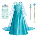 Enchanting Snow Queen Princess Floral Costume Elsa Anna Dress Enchanting Snow Queen Princess Floral Costume Elsa Anna Dress