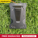 Customize Name Wallet For Men Slim Aluminum RFID Blocking Customize Name Wallet For Men Slim Aluminum RFID Blocking