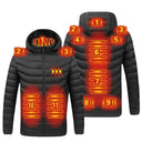 Mens USB Heated Hooded Jacket Waterproof Winter Warmer Mens USB Heated Hooded Jacket Waterproof Winter Warmer