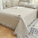 Luxury Soft Comfortable Knitted Cotton Ruffle Bedspread Set Luxury Soft Comfortable Knitted Cotton Ruffle Bedspread Set