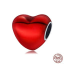 Charming Sterling Silver Red Heart Beads for Pandora Gifts Charming Sterling Silver Red Heart Beads for Pandora Gifts