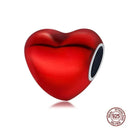 Sterling Silver Red Heart Beads for Pandora Jewelry Gifts Sterling Silver Red Heart Beads for Pandora Jewelry Gifts