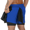 Mens Two In One Camo Running Shorts For Gym And Fitness Mens Two In One Camo Running Shorts For Gym And Fitness