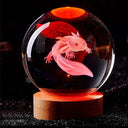 3D Axolotl Laser Engraved Crystal Ball Night Light 3D Axolotl Laser Engraved Crystal Ball Night Light