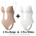 Backless Deep V Neck Thong Bodysuit Shapewear Invisible Bra Backless Deep V Neck Thong Bodysuit Shapewear Invisible Bra