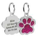 Customizable Glitter Paw Pet ID Tag for Dogs and Cats Customizable Glitter Paw Pet ID Tag for Dogs and Cats