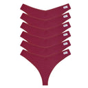 Cozy Waffle Cotton Panties V Waist G String Bundle 6 Pieces Cozy Waffle Cotton Panties V Waist G String Bundle 6 Pieces