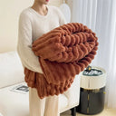 Soft And Cozy Toscana Rabbit Fur Blanket For Winter Warmth Soft And Cozy Toscana Rabbit Fur Blanket For Winter Warmth