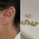 Silver Leaf Ear Cuff Clip Earrings Unisex Stylish Jewelry Silver Leaf Ear Cuff Clip Earrings Unisex Stylish Jewelry