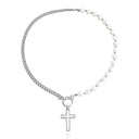 European And American Jewelry Cross Heart Pendant Necklace European And American Jewelry Cross Heart Pendant Necklace