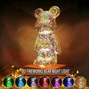 Fireworks Bear Lamp: Colorful 3D Night Light Decor Fireworks Bear Lamp: Colorful 3D Night Light Decor
