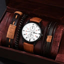Luxury Brown Leather Men's Sports Watches Set Collection Luxury Brown Leather Men's Sports Watches Set Collection