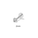 1PCS Piercing Earrings 925 Sterling Silver Stud Earring Bling Zircon 1PCS Piercing Earrings 925 Sterling Silver Stud Earring Bling Zircon