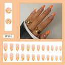 Purple Floral Ballerina Nail Tips 24pcs False Nails Box Purple Floral Ballerina Nail Tips 24pcs False Nails Box