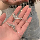 Liquid Silver Geometric Clip Earrings Y2K Punk Accessory Liquid Silver Geometric Clip Earrings Y2K Punk Accessory