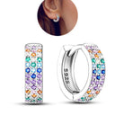 Zircon Heart Shaped Silver Earrings Elegant Gift for Women Zircon Heart Shaped Silver Earrings Elegant Gift for Women