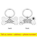 Personalized Pet ID Tag: Stylish Bone Engraved Pendant Personalized Pet ID Tag: Stylish Bone Engraved Pendant