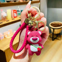 Crystal Bow Tie Bear Keychain Charm Pendant Cute Accessory Crystal Bow Tie Bear Keychain Charm Pendant Cute Accessory