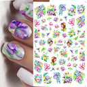 Butterfly and Fruit Nail Sticker Set with 5D Floral Designs Butterfly and Fruit Nail Sticker Set with 5D Floral Designs