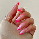 24 Pcs Square Head Coffin Pink Matte French Fake Nails Set 24 Pcs Square Head Coffin Pink Matte French Fake Nails Set